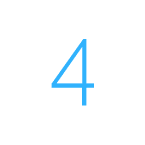 Symbol mit der Nummer vier, um den Schritt zum Erstellen einer virtuellen Museumsführung anzuzeigen